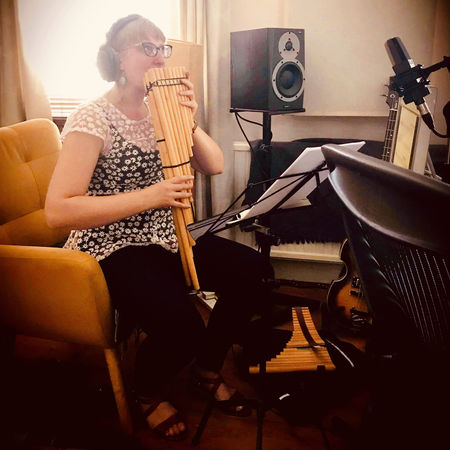 Holly Cook recording session with Jessica Jones and Tim Morrish