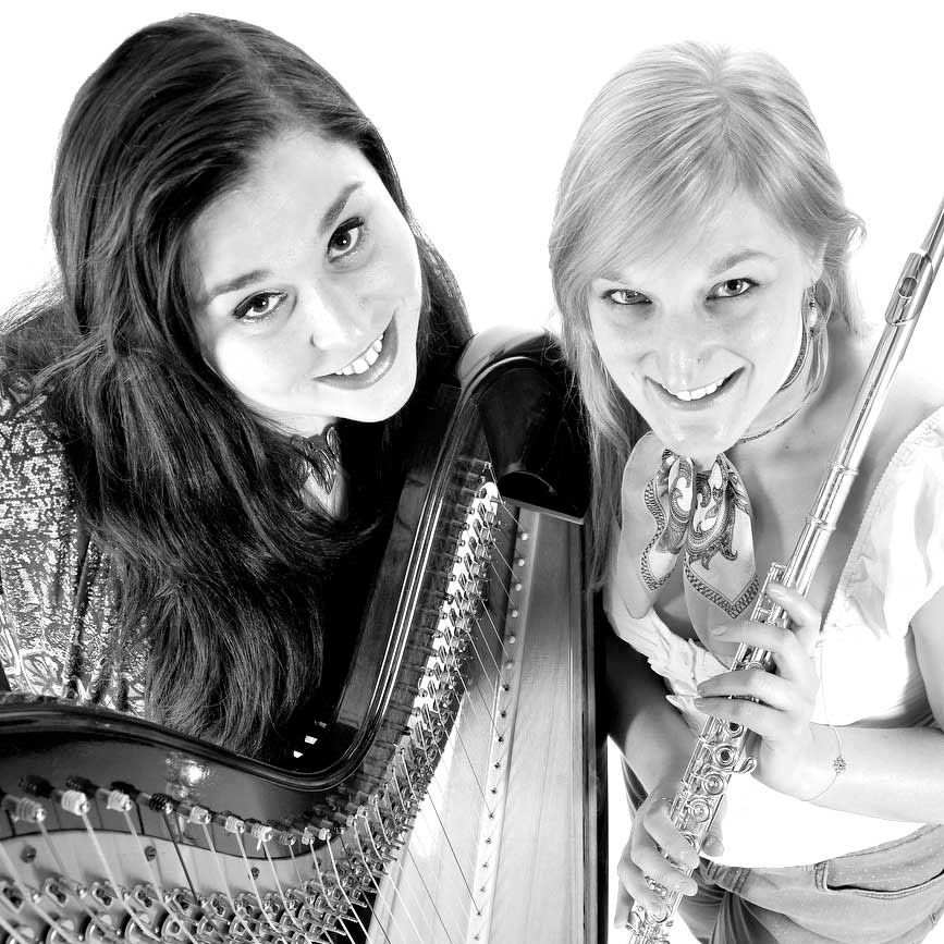 Holly Cook and Tamara Young - Syrinx - Flute and Harp Duo - photography by Karl Hugger