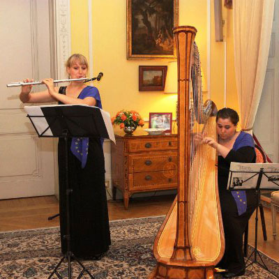 Holly Cook and Tamara Young - Syrinx - Flute and Harp Duo - Performance at the German Embassy