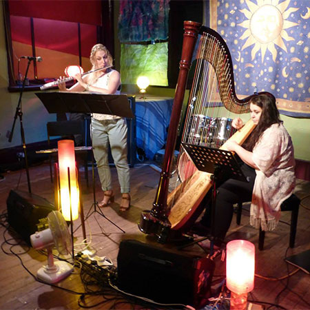 Holly Cook and Tamara Young - Syrinx - Flute and Harp Duo – ‘Here Comes the Sun Festival’, Rising Arts Centre Reading, August 2014